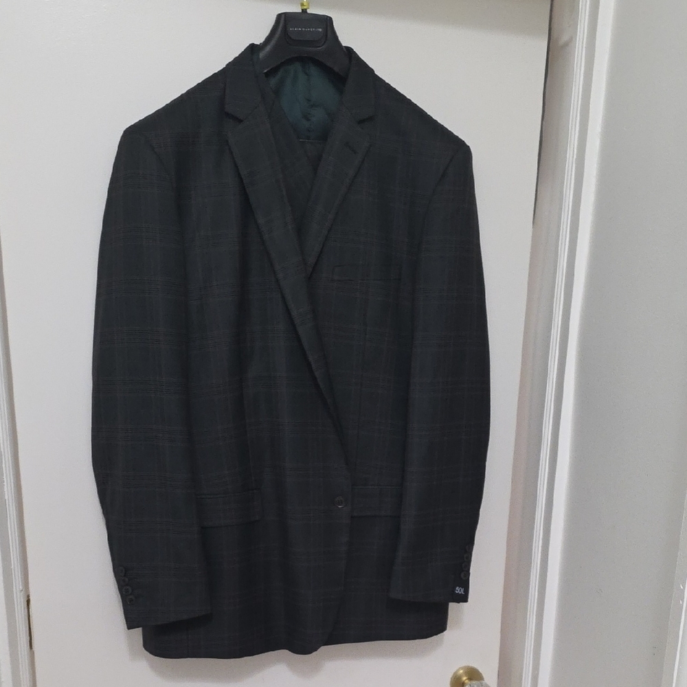 Forest Green Plaid Three Piece Double Breasted Vest